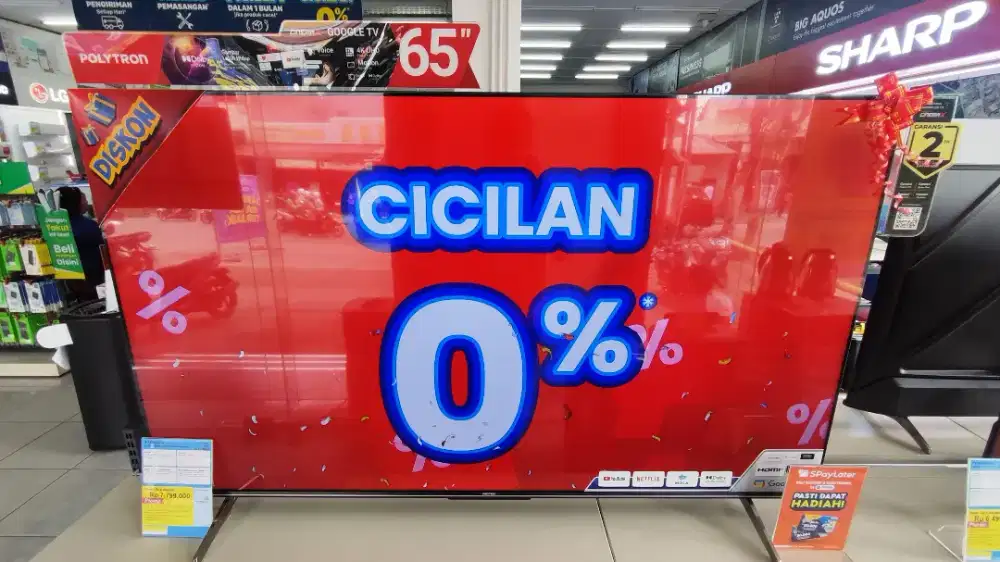 Google TV Polytron 65 Inch, bisa dicicil pakai Shopee Pay Later