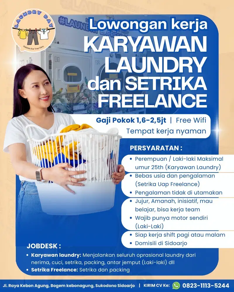 LOKER pekerja Laundry