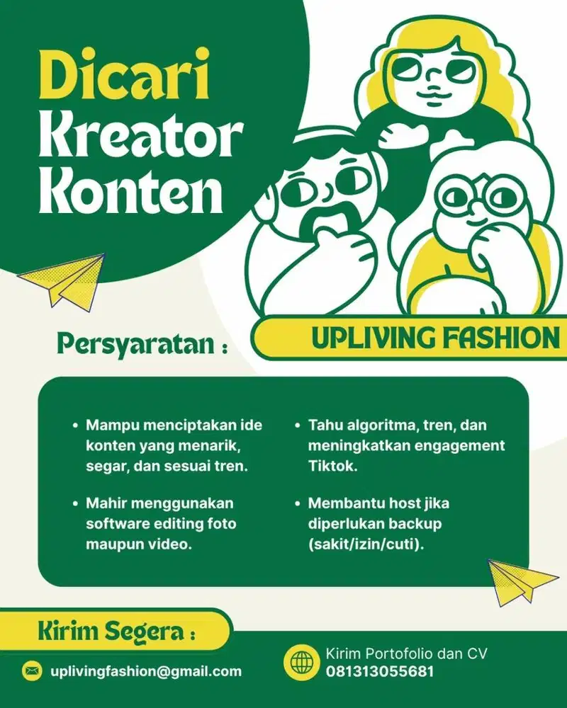 DICARI KONTEN KREATOR PEREMPUAN