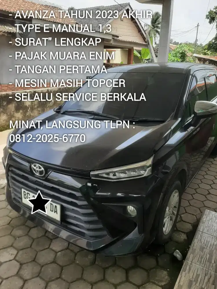 Avanza Tahun 2023, Siap Pakai, pemakaian pribadi.
