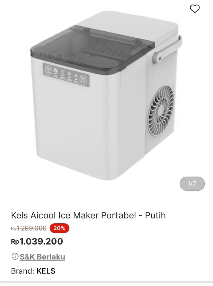 ice maker kels 1.1 ltr