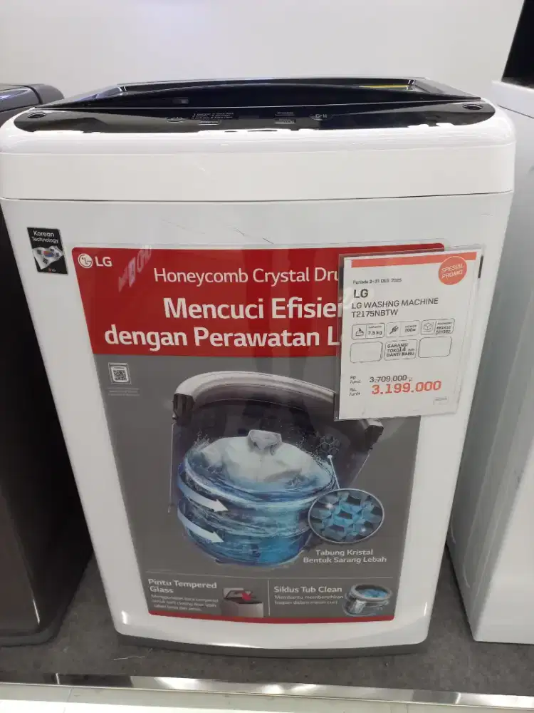 Cicil mesin cuci LG 1 tabung 7,5kg tanpa kartu kredit