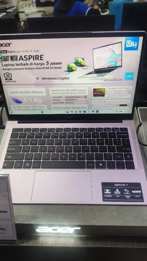 Acer Aspire Lite 14 AL14 32P Intel Core 3 N355 14″ W11+OHS