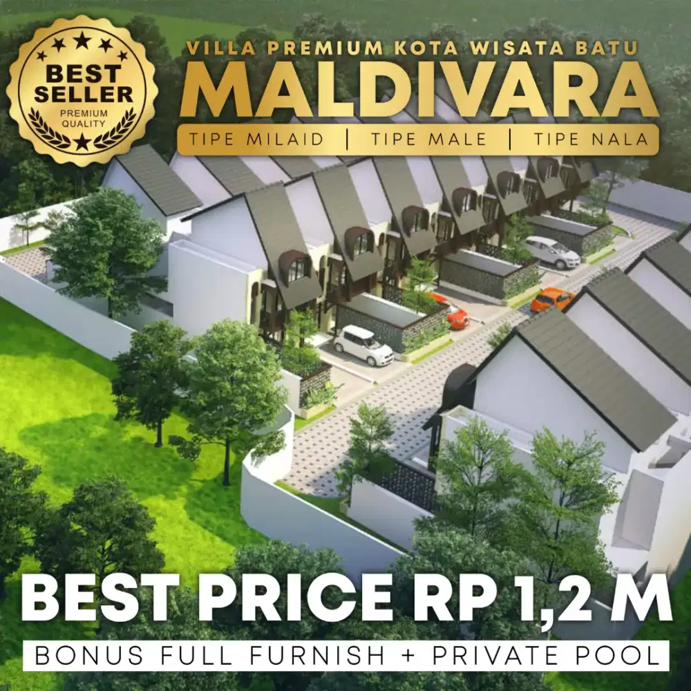 BEST SELLER — VILLA MALDIVARA KOTA BATU