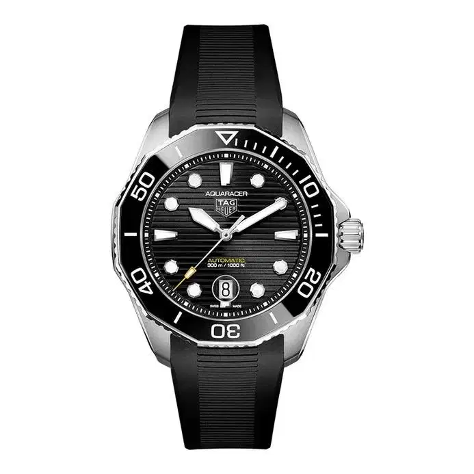 Tag Heuer Aquaracer Black Professional 300M Ceramic Date Rubber 43 NEW