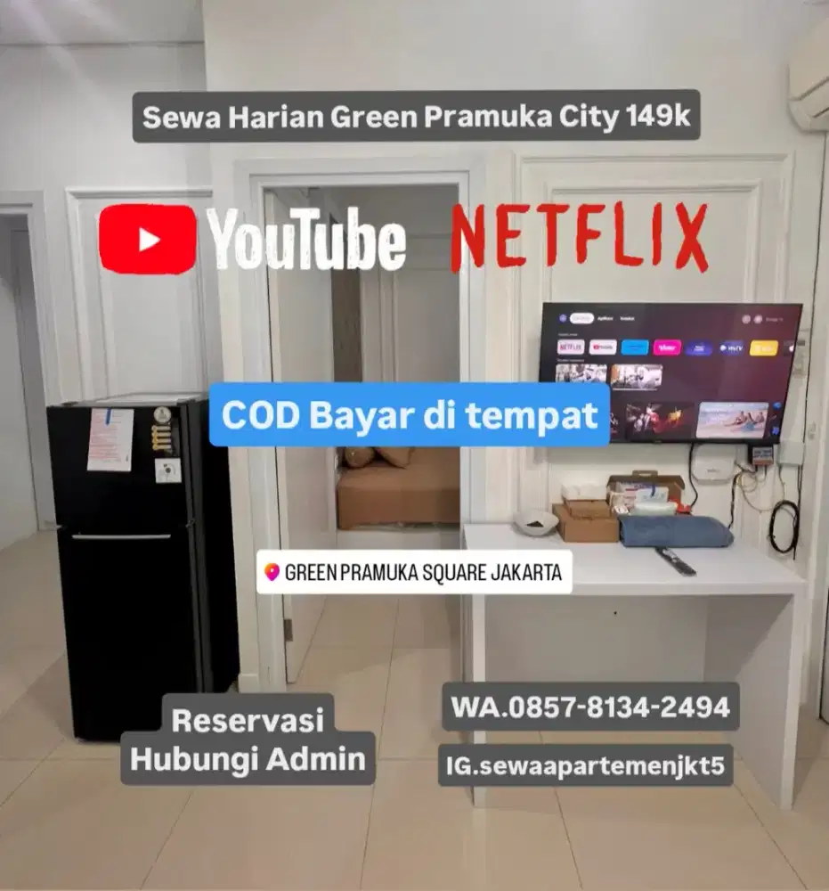 Sewa harian green pramuka city 150k