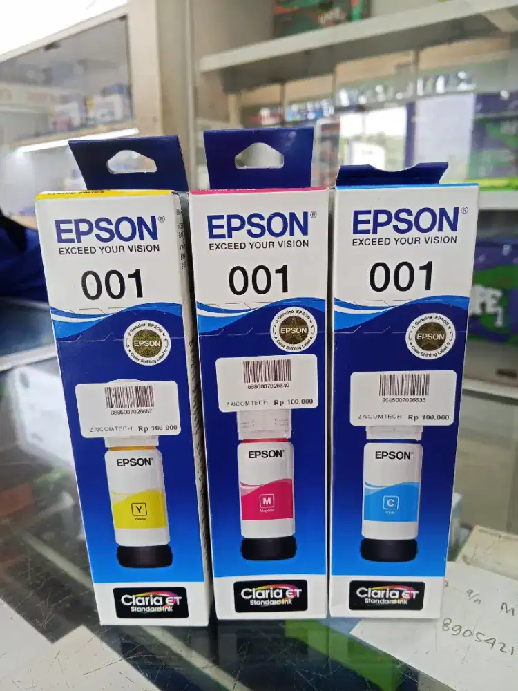 TINTA EPSON ORI 001 (YELLOW.BLUE.MAGENTA)