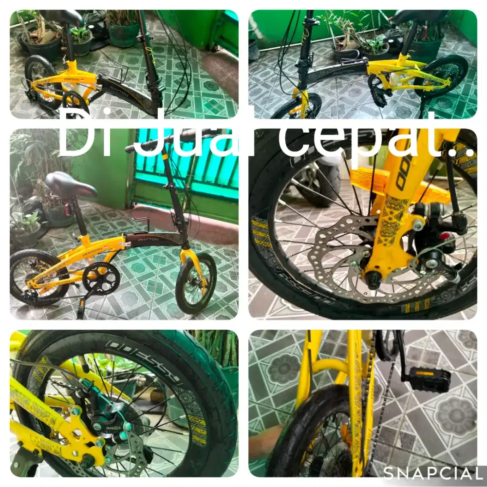 Sepeda lipat -kuning