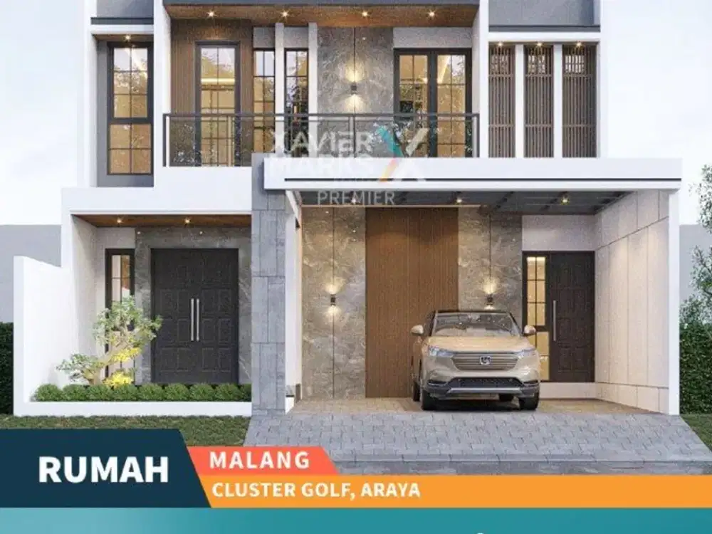 Rumah Modern Minimalis Baru Gress Di Cluster Golf, Kota Araya Malang