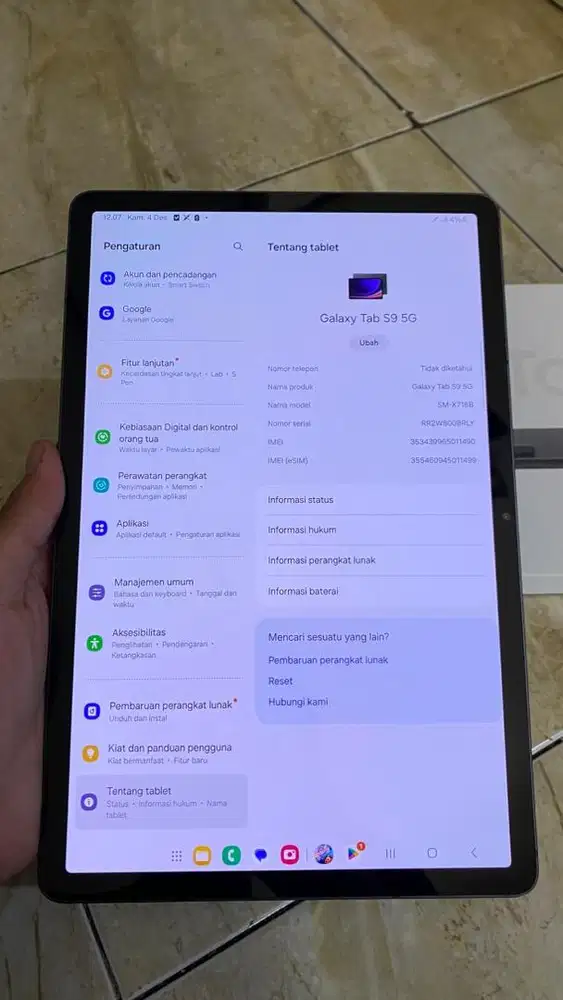 Samsung Tab s9 5G 8/128 fullset