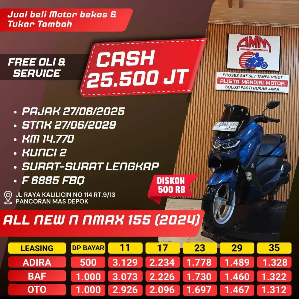 ALL NEW N MAX 155 2024 DP 500 CC 0% KREDIVO TOKPED SPAYLATER INDODANA