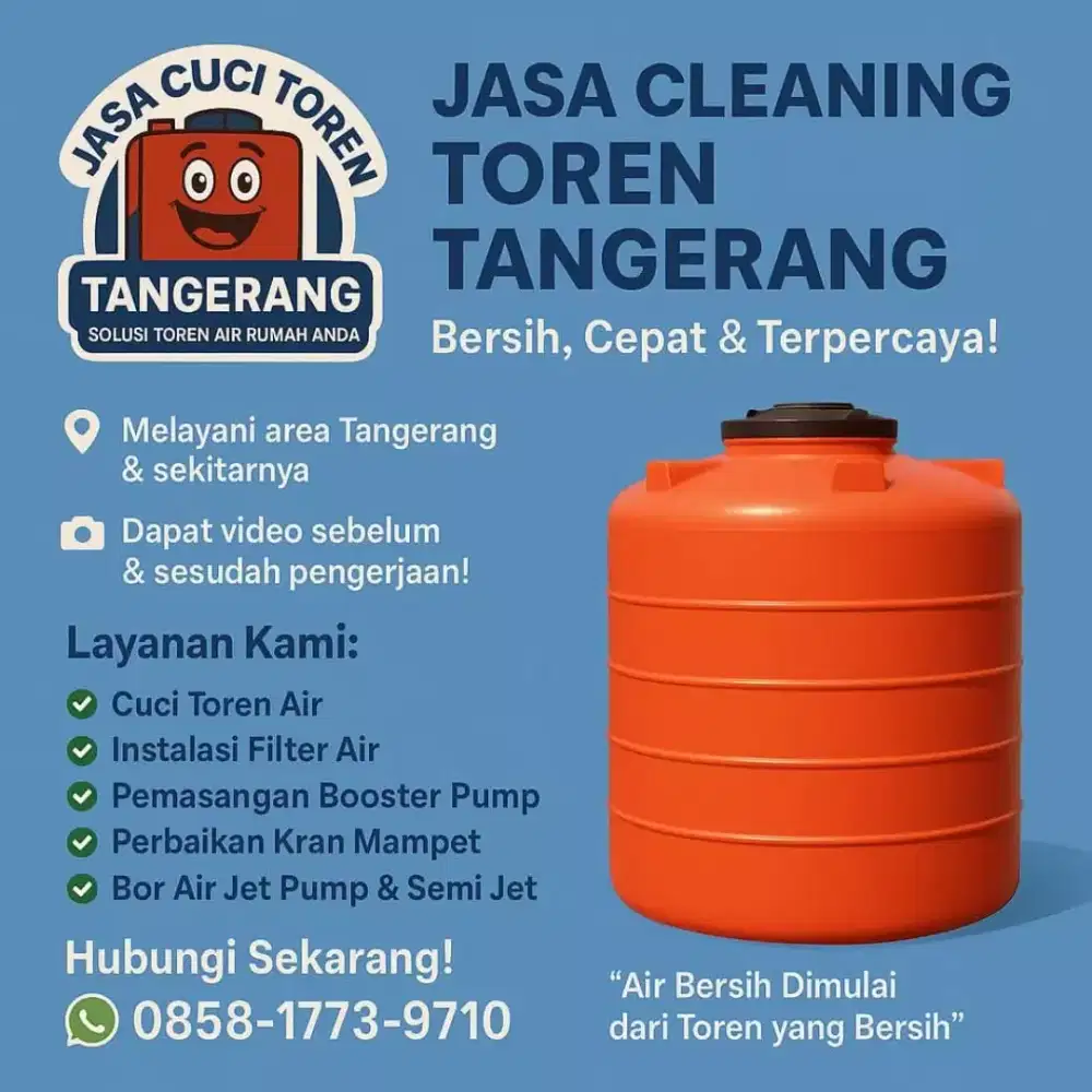 Jasa pembersih toren dan instalasi air