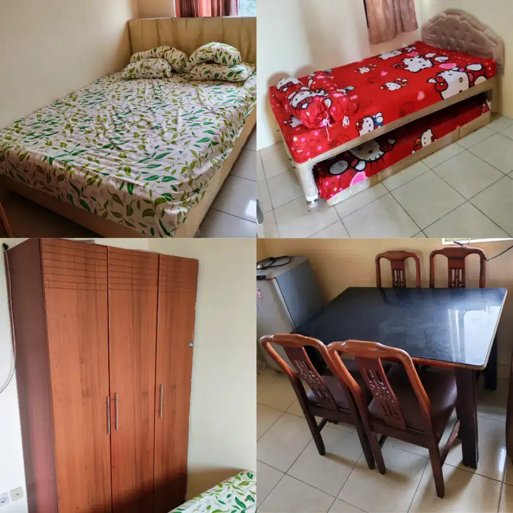 Dijual tempat tidur lemari meja kondisi bagus
