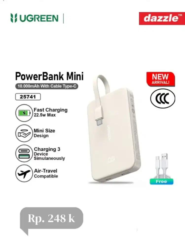 Ugreen powerbank mini 10k mAh fast charging