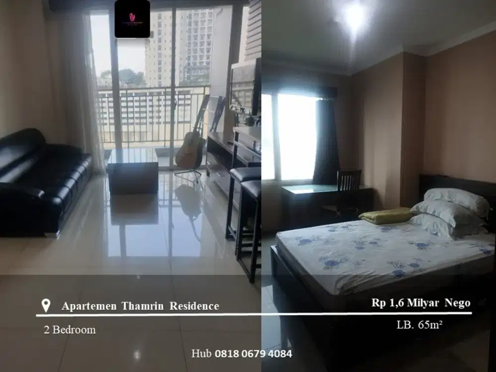 Dijual Apartement Thamrin Residence Low Floor 2BR Full Furnished