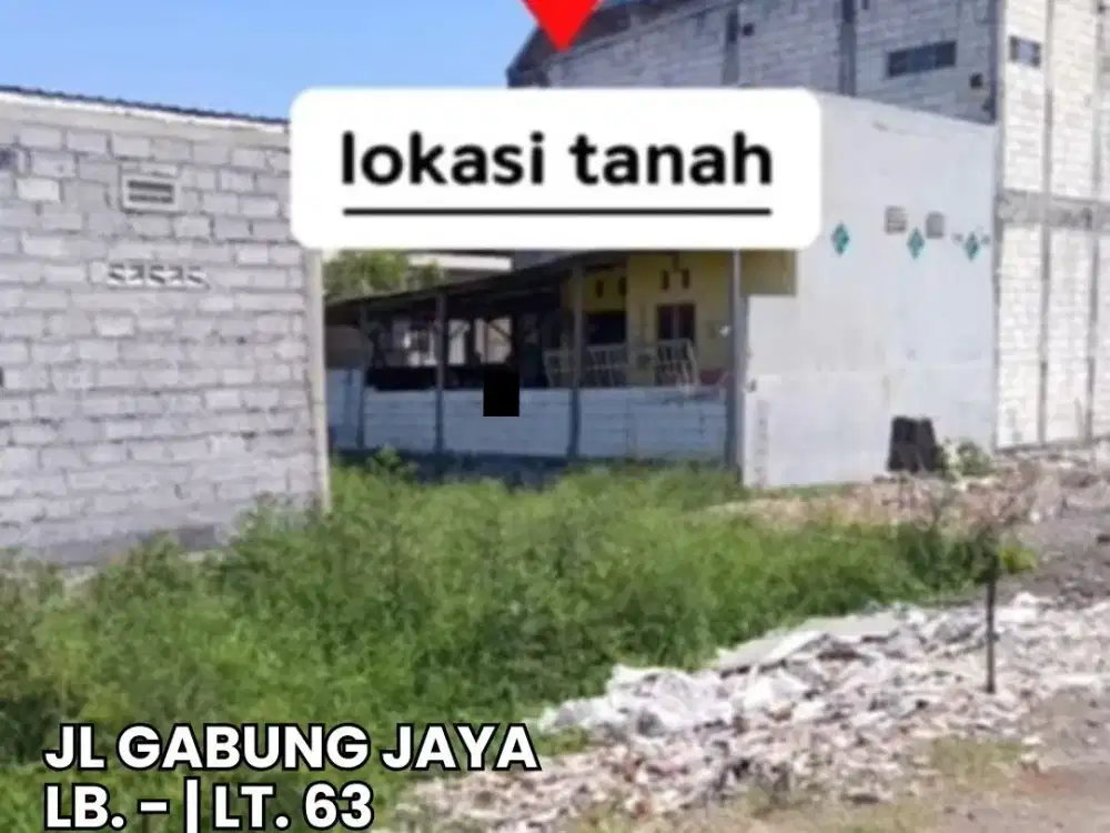 Dijual Cepat Tanah JL GABUNG JAYA Sedati Gede Sidoarjo