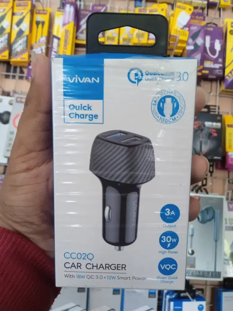 Vivan CC02Q 30W Car Charger Dual Port USB-A 3A Quick Charge 3.0