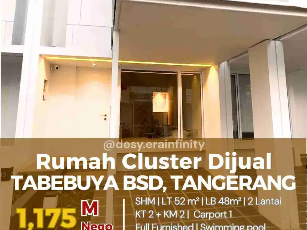 Dijual Cluster Tabebuya BSD, Tangerang