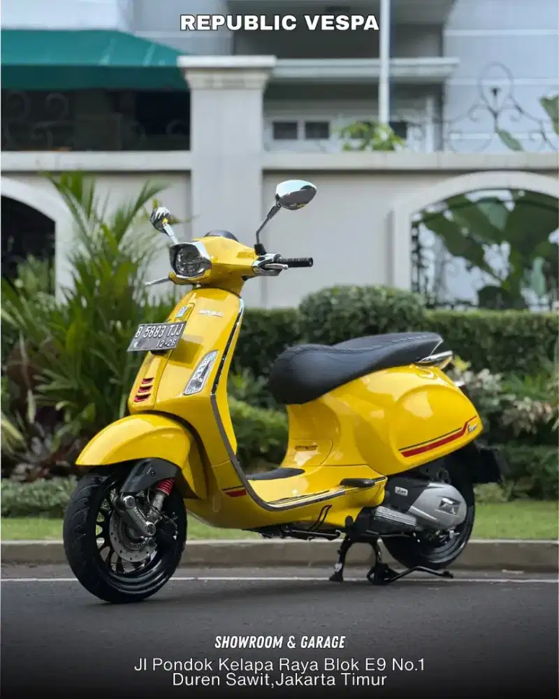 PIAGGIO VESPA SPRINT S150 IGET ABS LED TH 2021 WARNA YELLOW SOLE