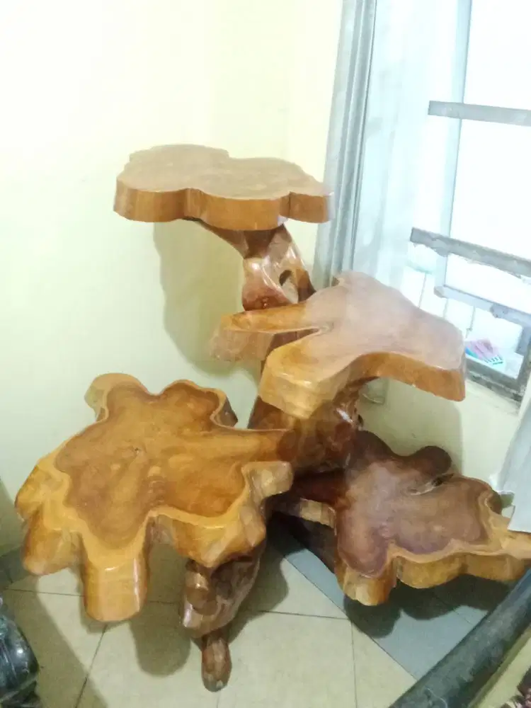 meja hias kayu jati asli