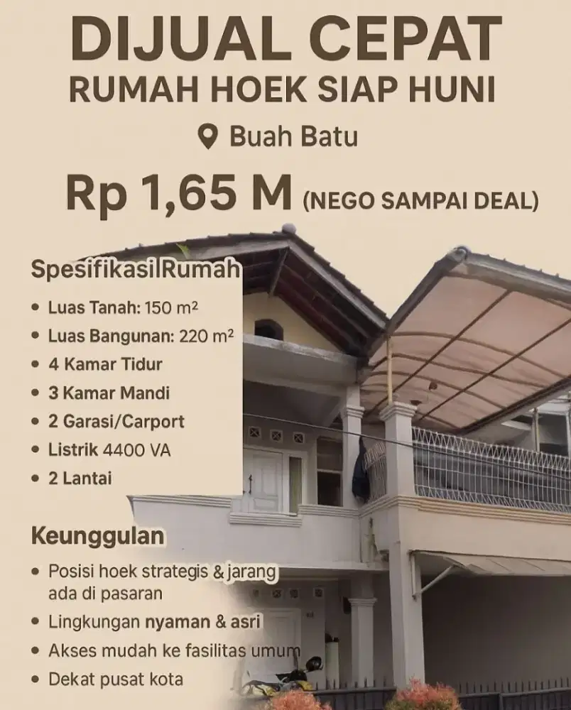 Jual rumah margawangi, margacinta, buah batu