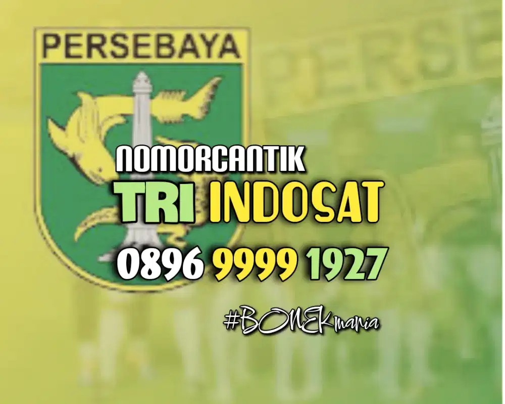 (bisa COD) Nomor CANTIK kartu TRI INDOSAT BONEK PERSEBAYA 1927 #02