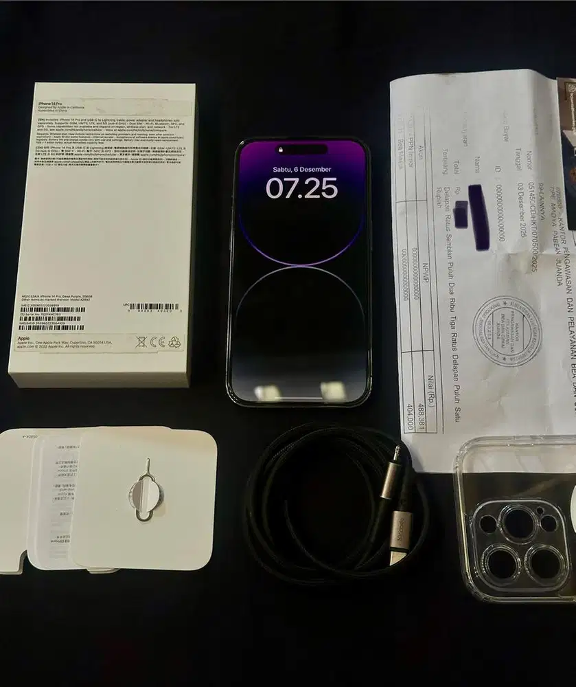 Iphone 14 Pro 256GB Depppurplee Resmi Beacukai