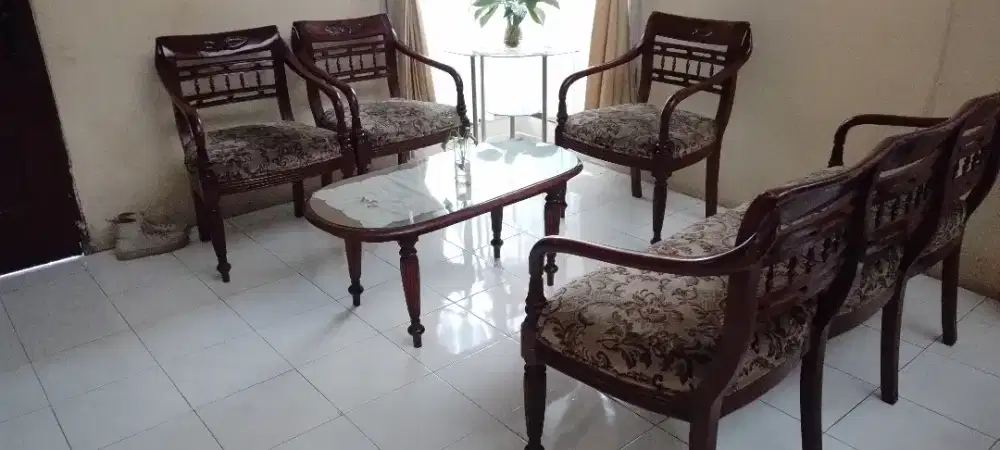 Jual kursi jati 1set