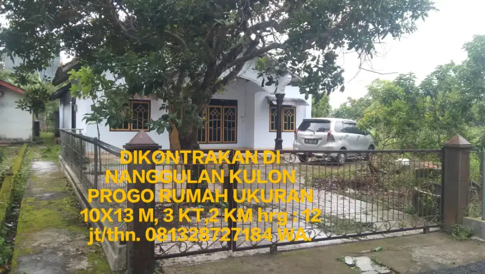 RUMAH DIKONTRAKAN DI NANGGULAN.