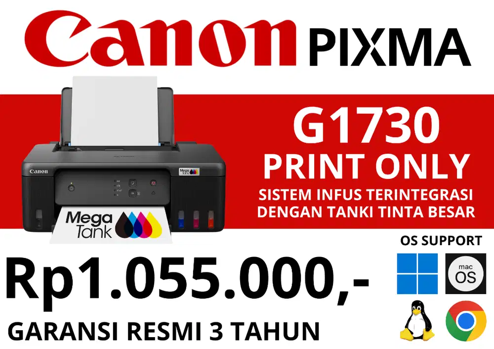 Canon PIXMA G1730 Print Only Harga Terbaik