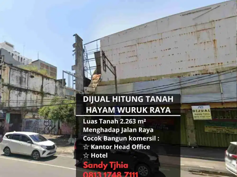 Dijual Hitung Tanah Hayam Wuruk Raya
