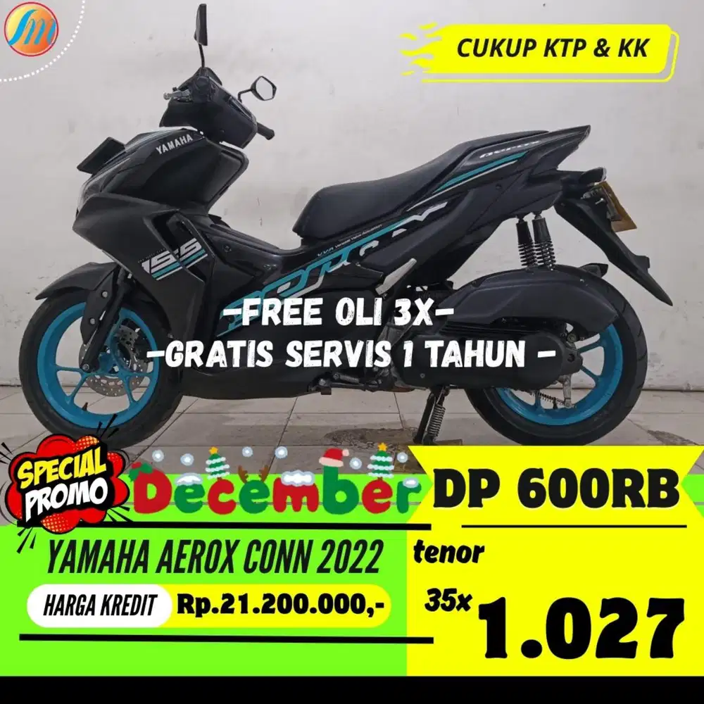 KREDIT YAMAHA AEROX CONNECTED 155 2022 DP HANYA 600RB ANGSURAN RENDAH