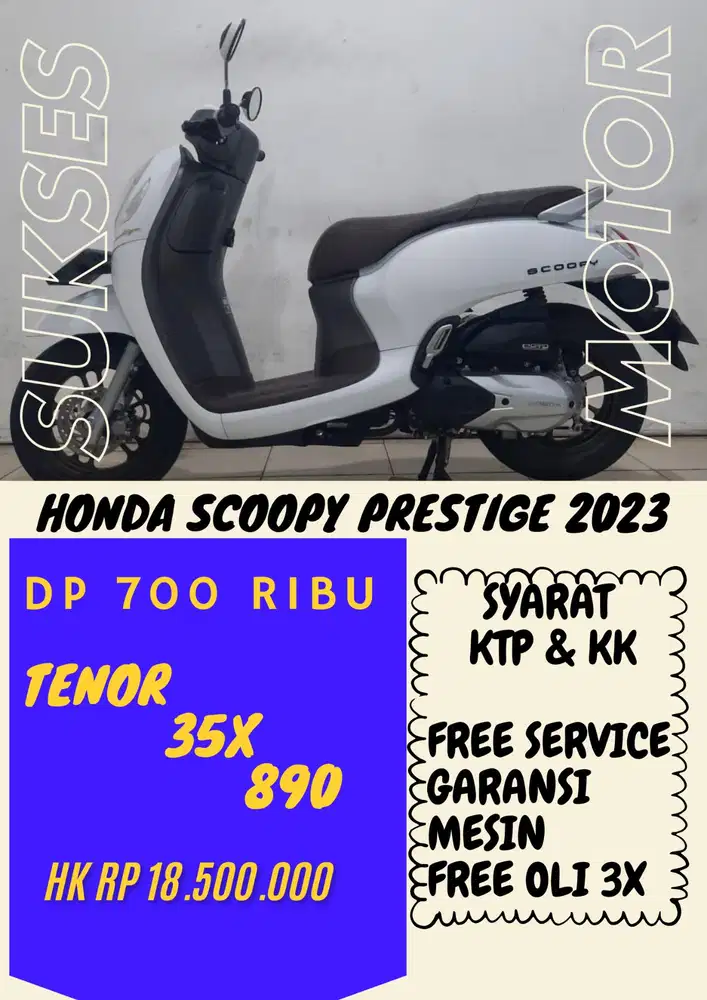 DP MURAH HONDA SCOOPY PRESTIGE 2023 DP 700 RIBU BISA CASH/KREDIT