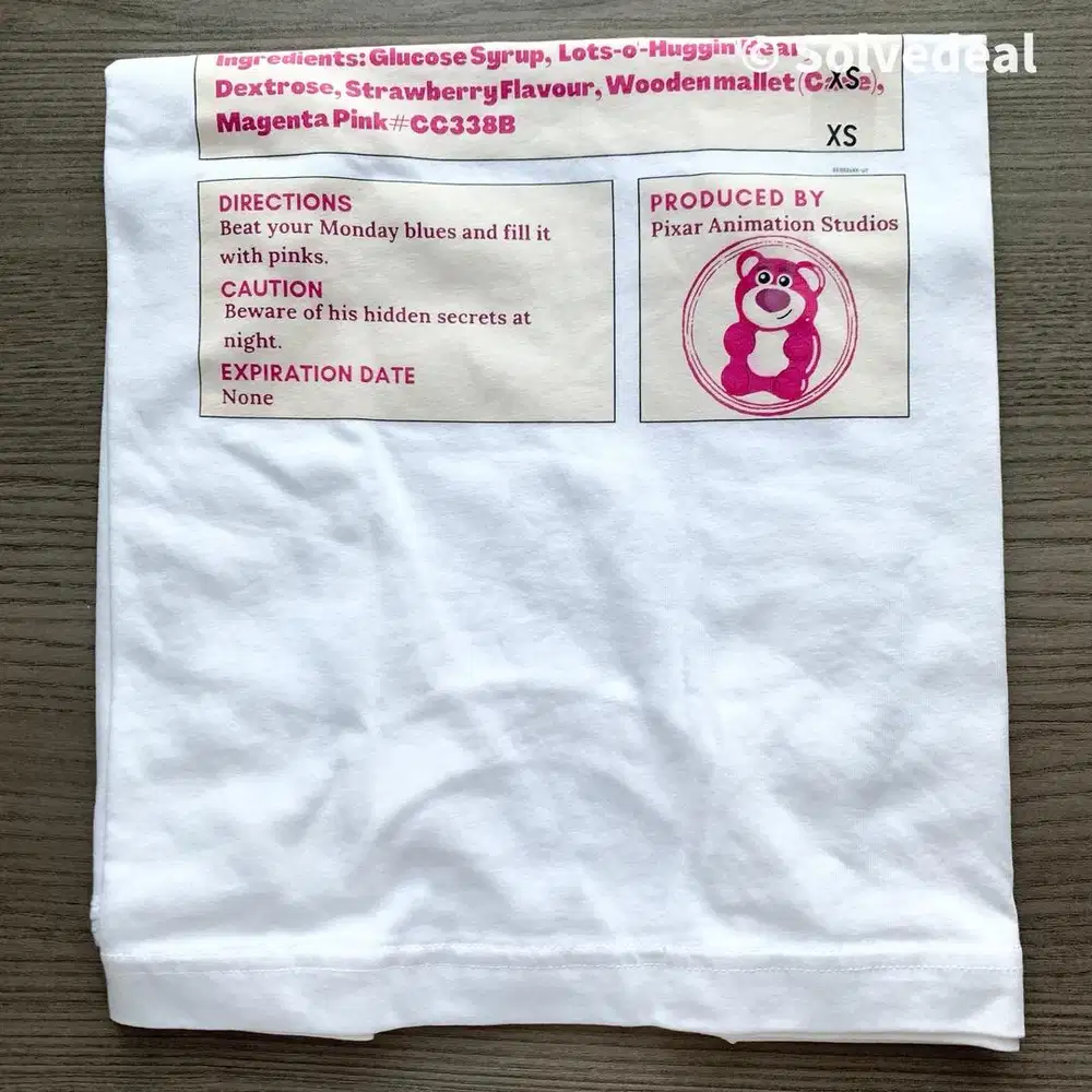 Kaos Uniqlo Disney Pixar Lotso Putih