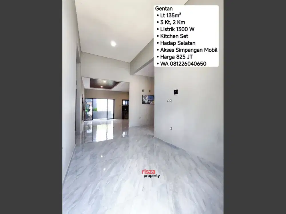 Jual Rumah Baru 3 Kamar Tidur Area Gentan, Dekat Laweyan, Purwosari, Laweyan