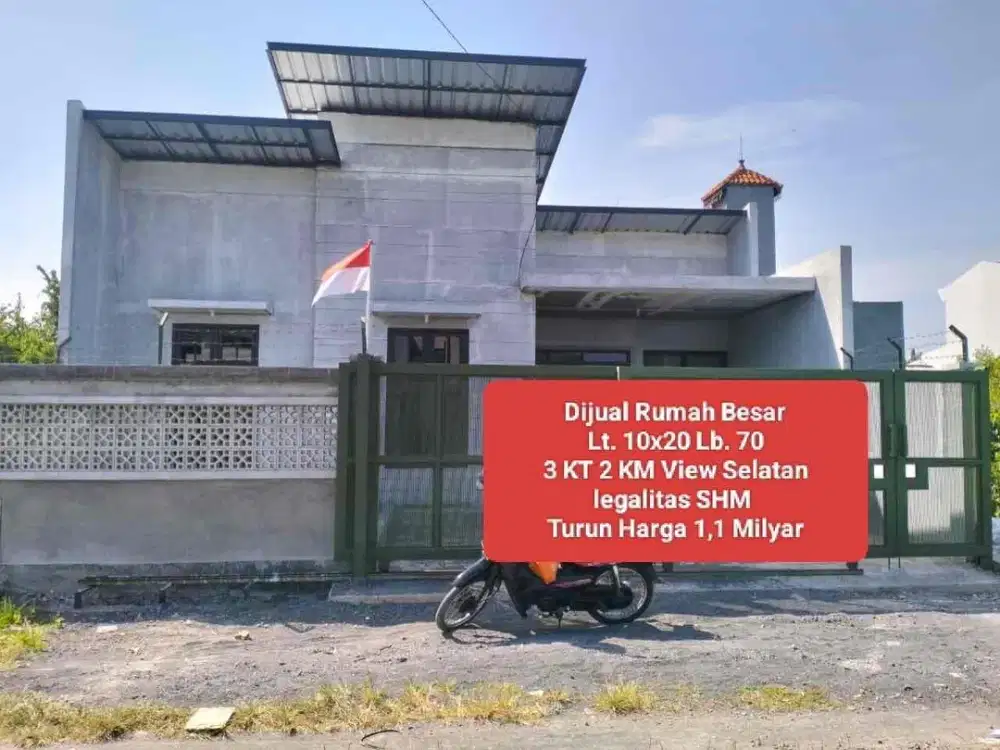 rumah luas 200m2 1M an aja