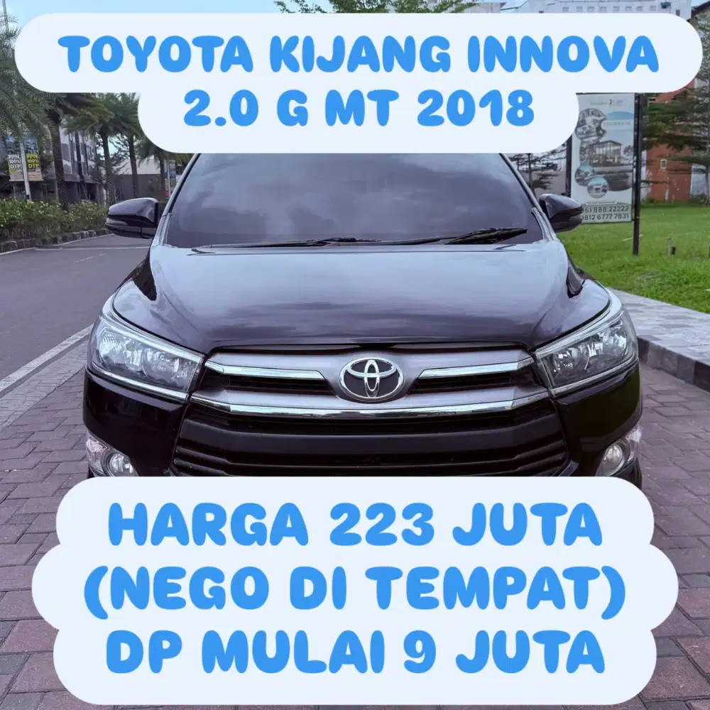 TOYOTA KIJANG INNOVA REBORN 2.0 G MT 2018 DP 9 JUTA