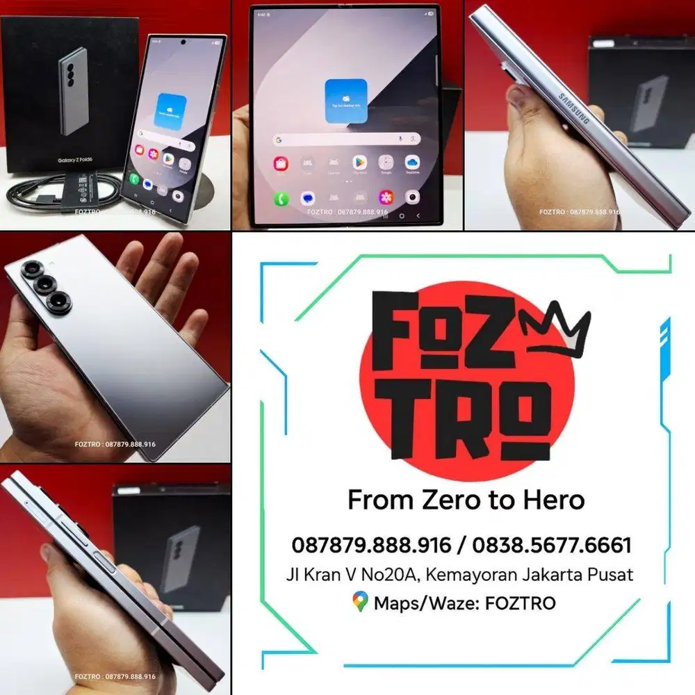Samsung Galaxy Z Fold 6 12/256GB Fullset Resmi LIKE NEW 100% No Minus