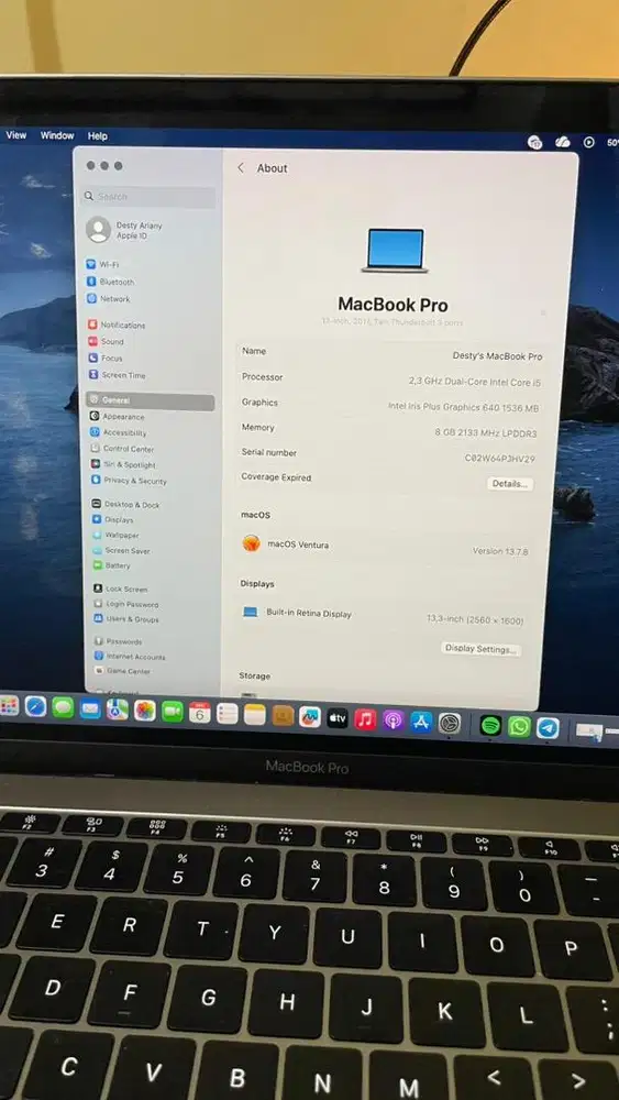 Macbook Pro 2017 Non Touchbar