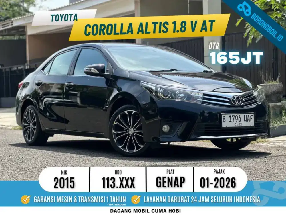 Corolla Altis 1.8 V AT 2015 Attitude Black Mica Metallic