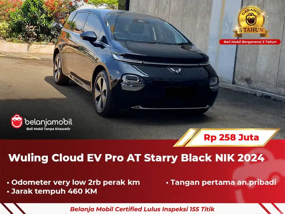 [ GARANSI 5TH ] Wuling Cloud EV Pro AT Starry Black 2024/2025