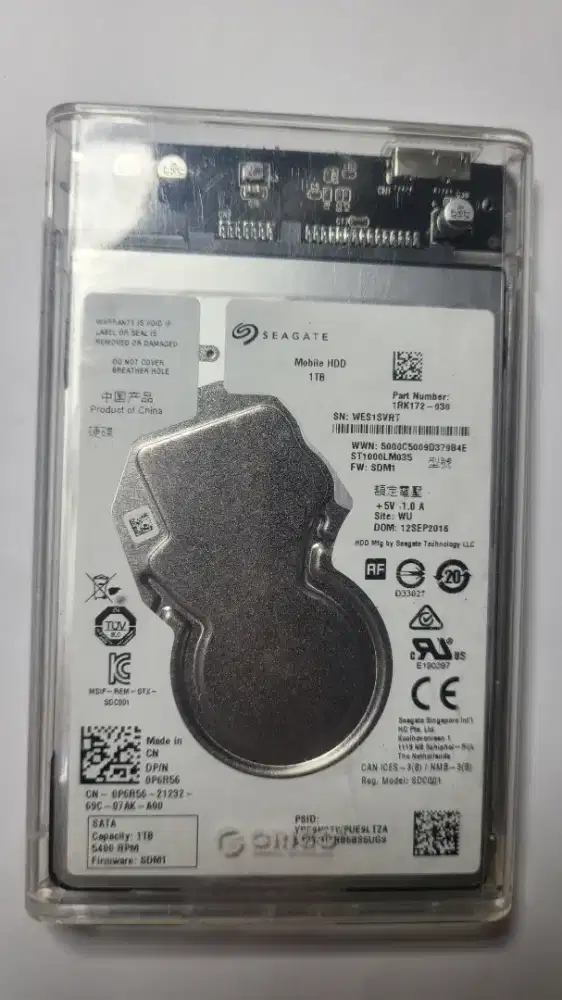 Hardisk SATA Seagate 1TB, External bisa juga dipake internal 5400RPM