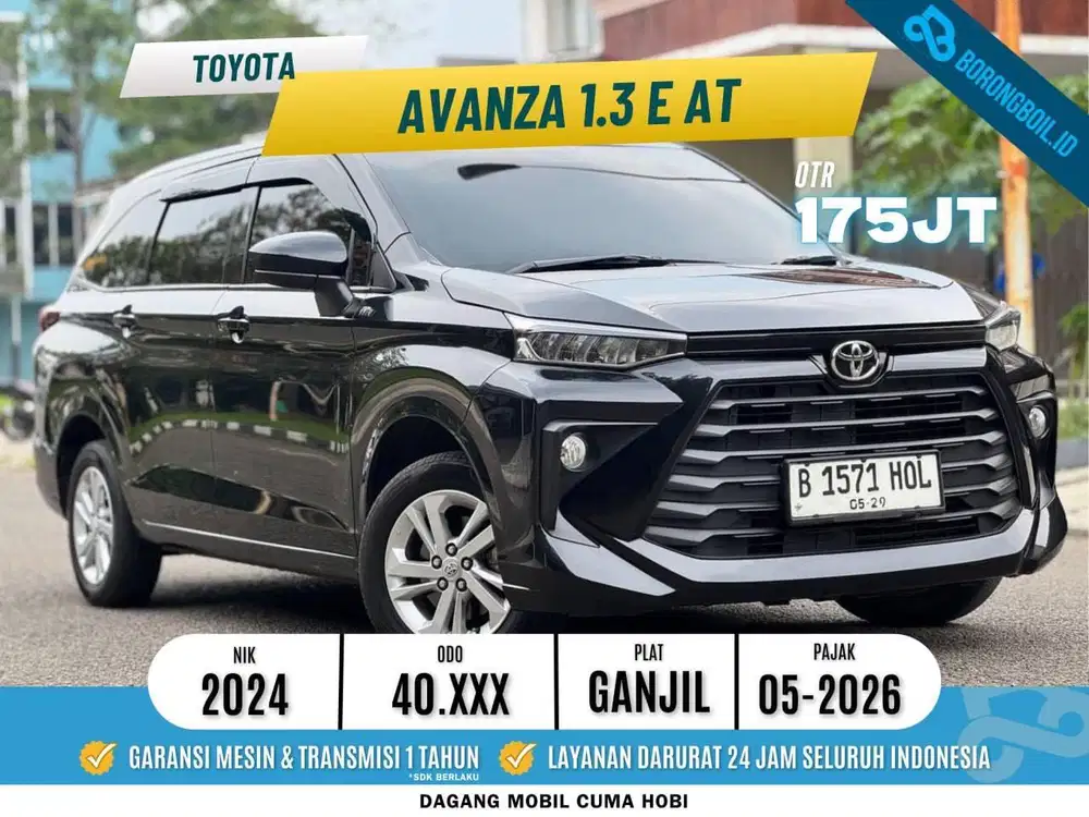 LIKE NEW AVANZA E MATIC 2024 HITAM FULLSET ISTIMEWA