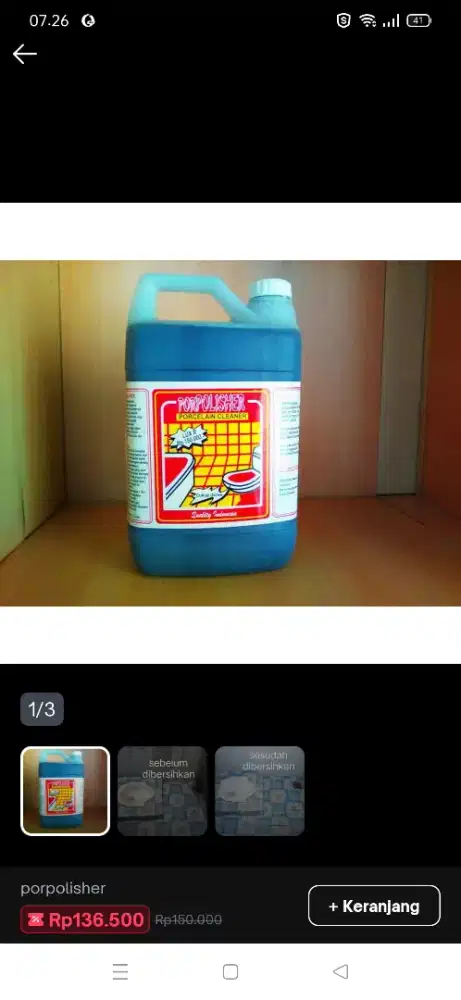 Porpolish pembersih lantai keramik kamar mandi