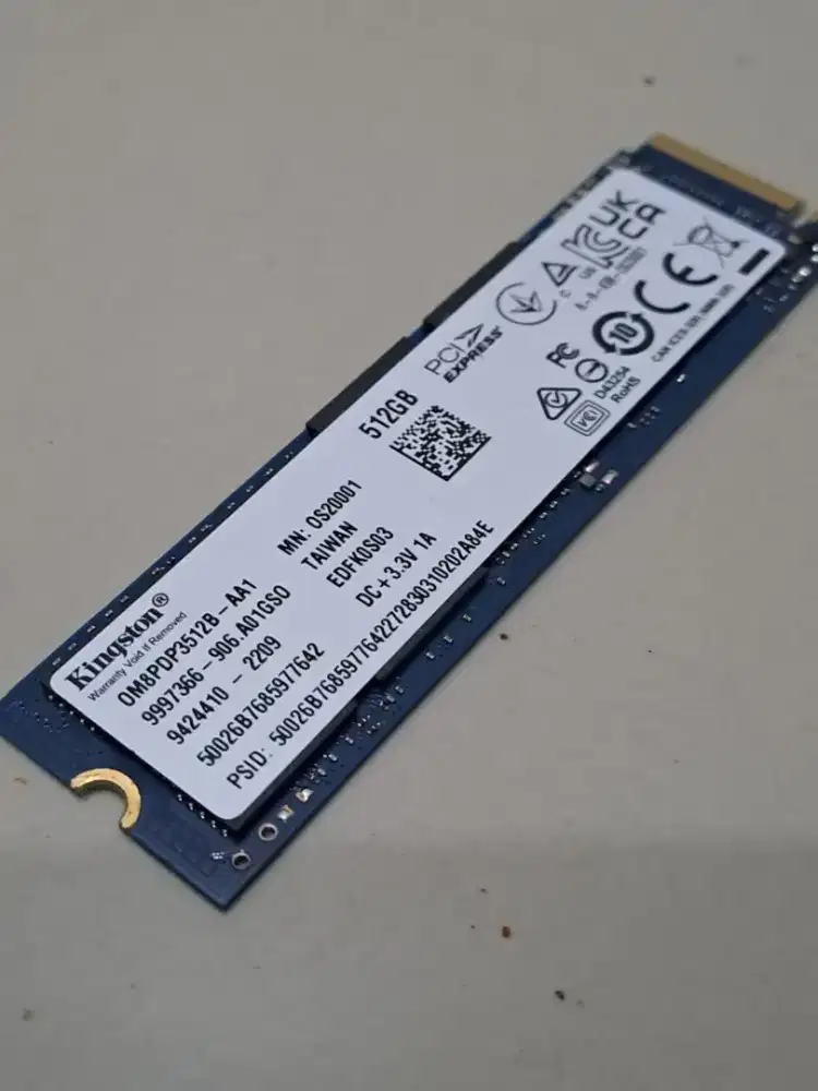 SSD 512gb Kingston (sentinel 100/100)