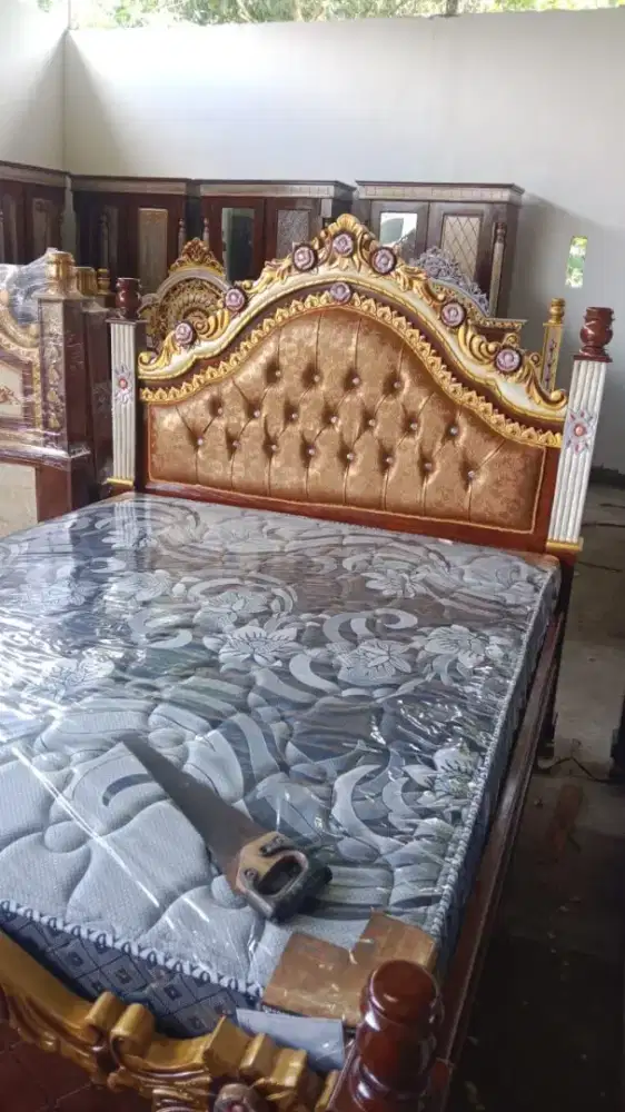 Jual cepat dipan asli jati tanpa kasur