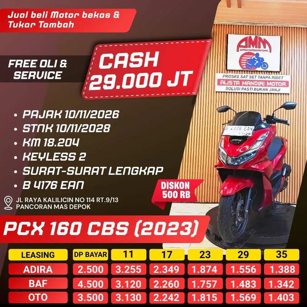 PCX 160 CBS TH 2023 BISA CASH/KREDIT/TRADE IN/BAYAR PAKAI CC/PAYLATER