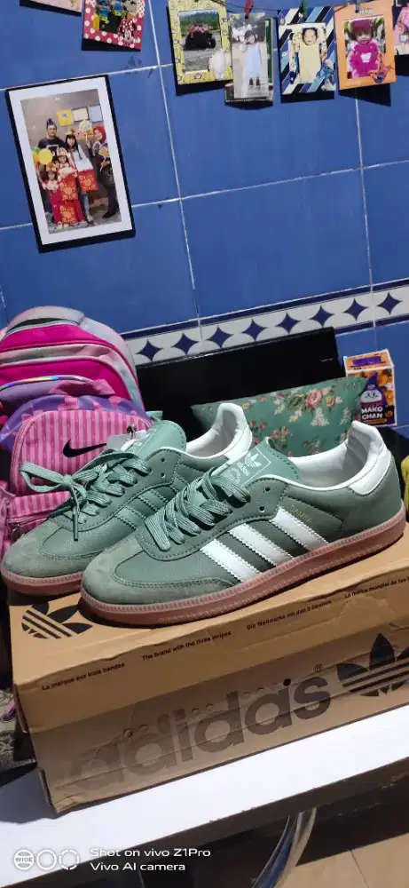 Adidas simba og silver green gum New