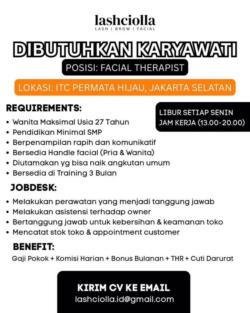 LOWONGAN KERJA WANITA