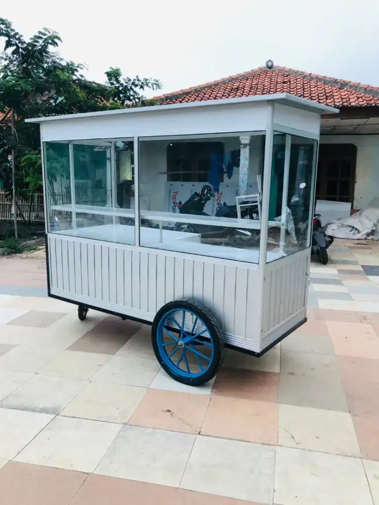 Gerobak dorong dan gerobak booth